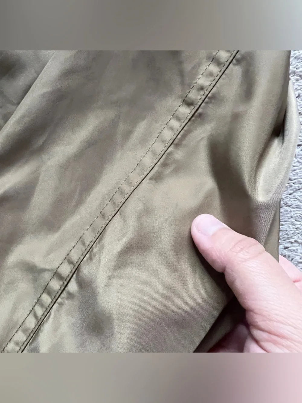 Cole Haan Khaki Packable Jacket Utility Preppy Minimalist Old Money Capsule Sz S